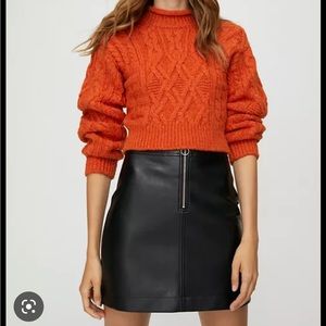 Aritzia Wilfred Free Roxanne Leather Skirt